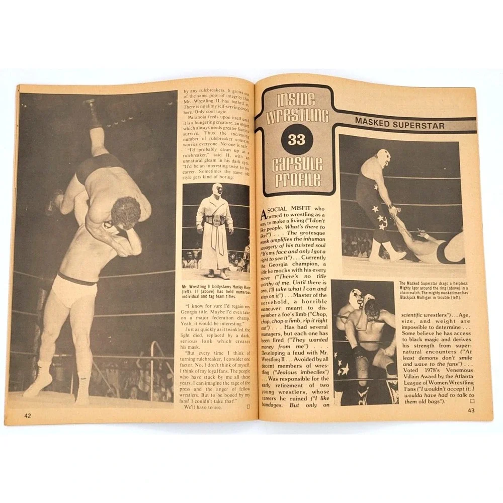 INSIDE WRESTLING APRIL 1979 PAUL JONES MASKED SUPERSTAR‎ ANDRE THE GIANT MAIVIA